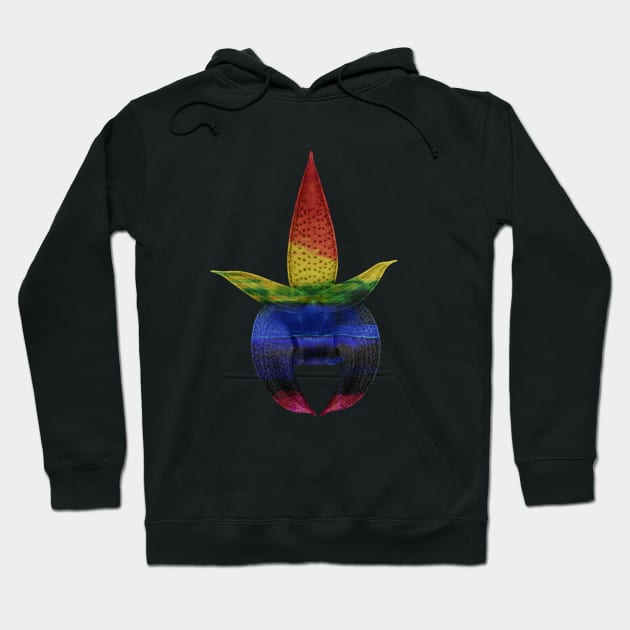 Rainbow painted flower Hoodie by Geomhectic